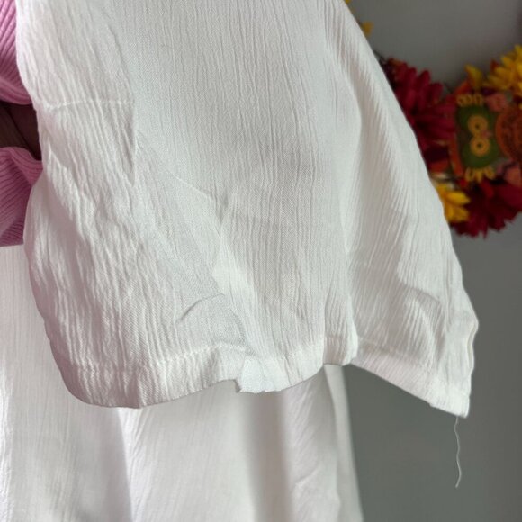 prAna Womens Fernie Wide Leg Coverup Jumpsuit MEDIUM in White - Picture 5 of 10